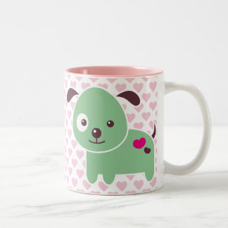 Taza Bicolor Perrito de Kawaii