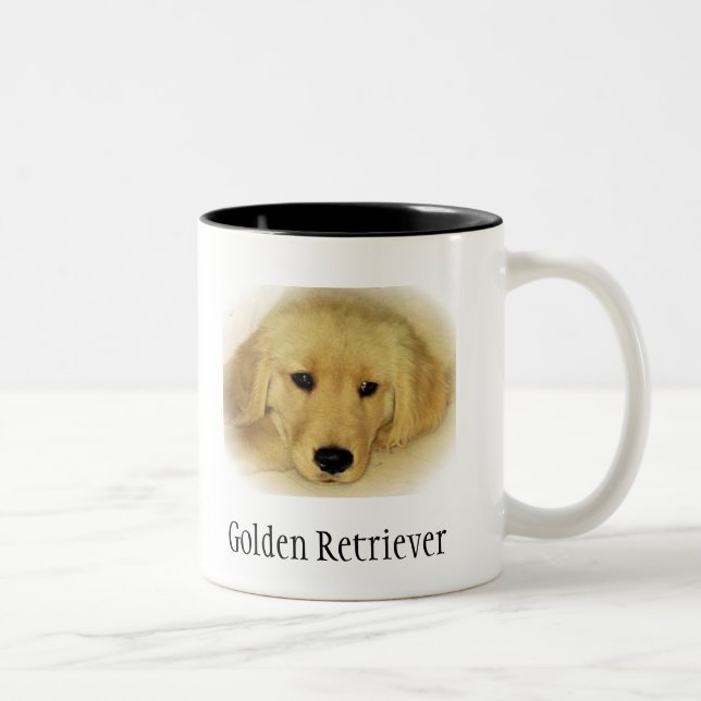 Taza Bicolor Perrito del golden retriever (Derecha)