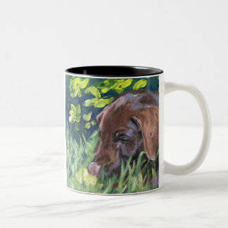 Taza Bicolor Perrito del laboratorio del chocolate