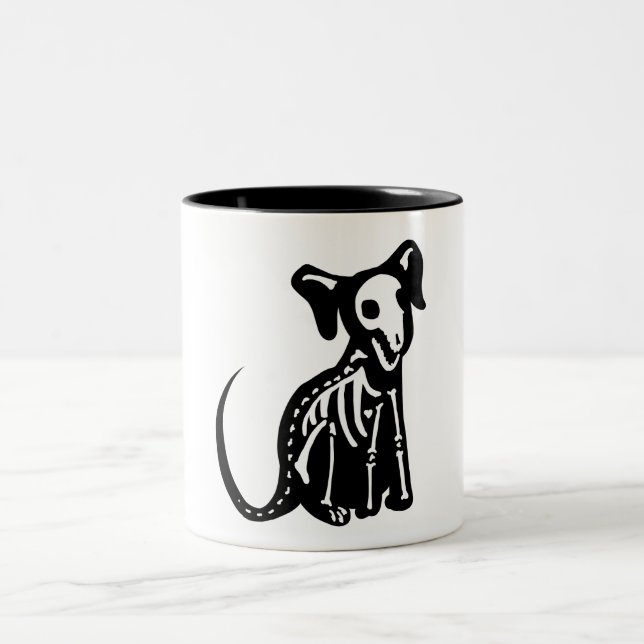 Taza Bicolor Perrito esquelético (Centro)