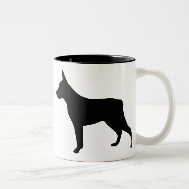 Taza Bicolor Perro achaparrado del ganado de la cola (Derecha)