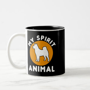 Taza Bicolor Perro Akita Mi Espíritu Animal Americano Akita Inu