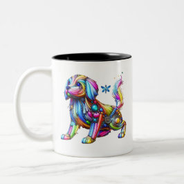 Taza Bicolor Perro colorido