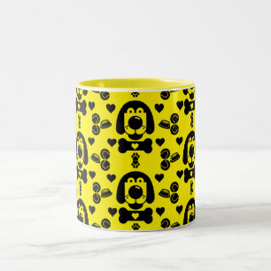 Taza Bicolor Perro con motivos