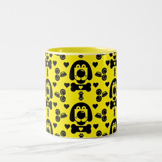 Taza Bicolor Perro con motivos (Centro)