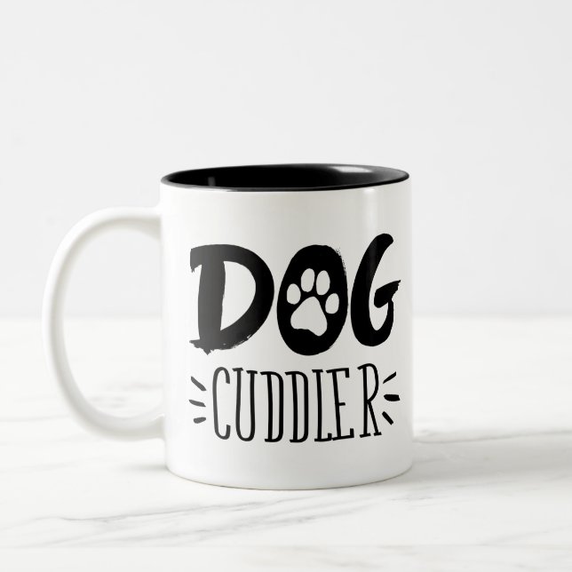Taza Bicolor Perro Cuddler Perro Feliz Cuddler Draw (Izquierda)