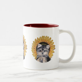 Taza Bicolor Perro Cute Yorkie