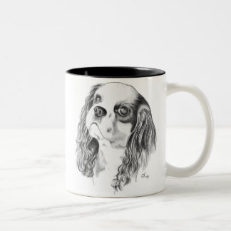Taza Bicolor Perro de aguas de rey Charles arrogante