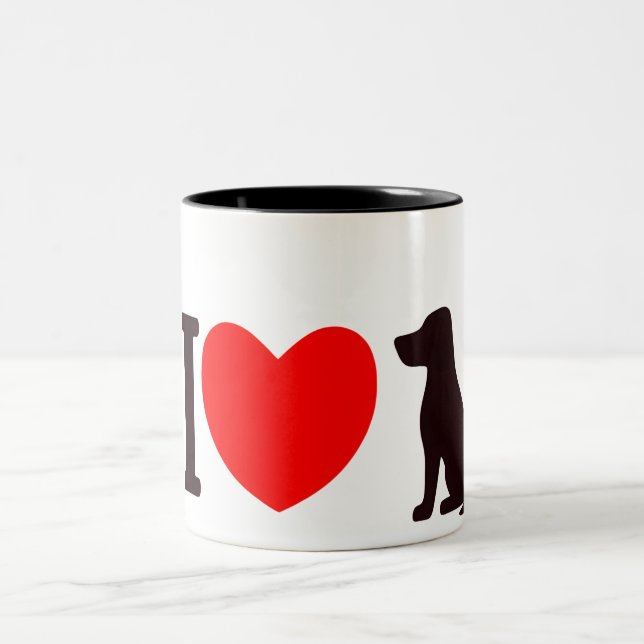 Taza Bicolor Perro de amor (Centro)