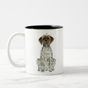 Taza Bicolor Perro de grifo con cable WPG