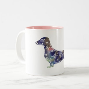 Taza Bicolor Perro de Mandala Mug de dos tonos