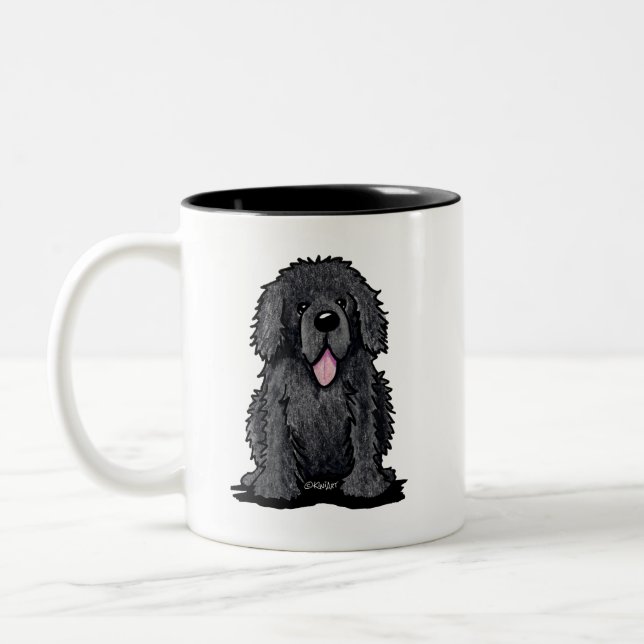 Taza Bicolor Perro de Newfoundland de KiniArt (Izquierda)