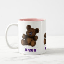 Perro de oso de peluche personalizado - kubek