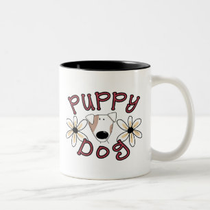 Taza Bicolor Perro de perrito de las flores