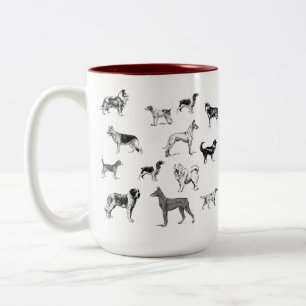 Taza Bicolor Perro de raza