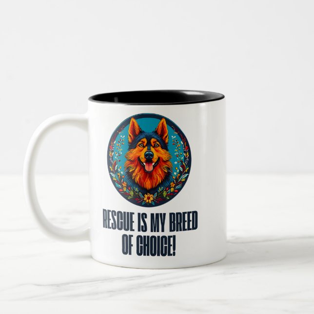 Taza Bicolor Perro de refugio alemán (Izquierda)