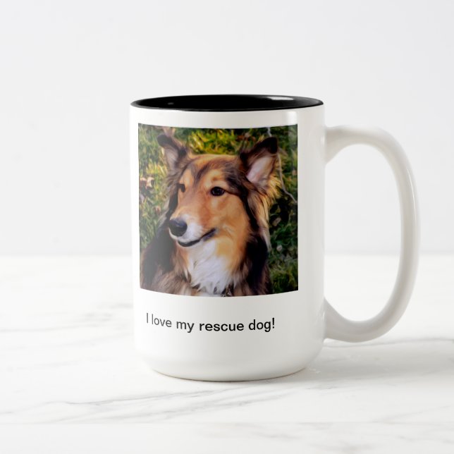 Taza Bicolor Perro del rescate (Derecha)