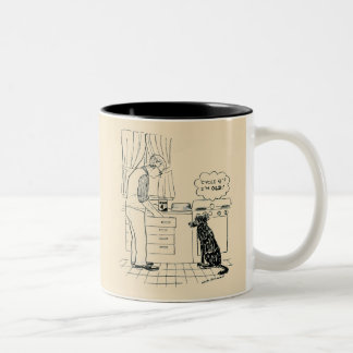 Taza Bicolor Perro envejeciendo