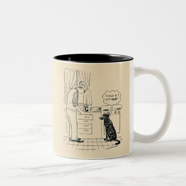 Taza Bicolor Perro envejeciendo (Derecha)