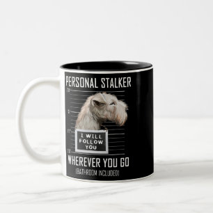 Taza Bicolor Perro estalker personal Lakeland Terrier al que se