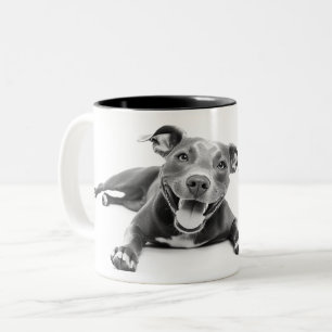 Taza Bicolor Perro feliz de Pitbull