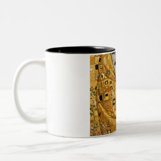 Taza Bicolor Perro Golden Kiss en Manta de Klimt Arte