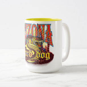 Taza Bicolor Perro guardián de Arizona serpiente