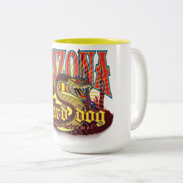 Taza Bicolor Perro guardián de Arizona serpiente (Anverso derecho)