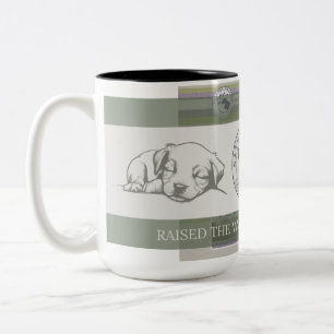 Taza Bicolor Perro holístico o cerdo silvestre
