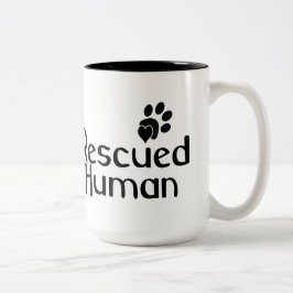 Taza Bicolor Perro humano rescatado