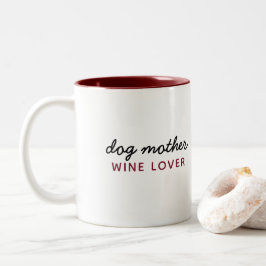 Taza Bicolor Perro Madre divertida café Mug