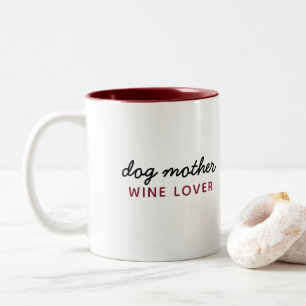 Taza Bicolor Perro Madre divertida café Mug