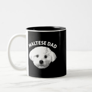 Taza Bicolor Perro Maltés Mejor Padre Maltés Para Hombres Perro