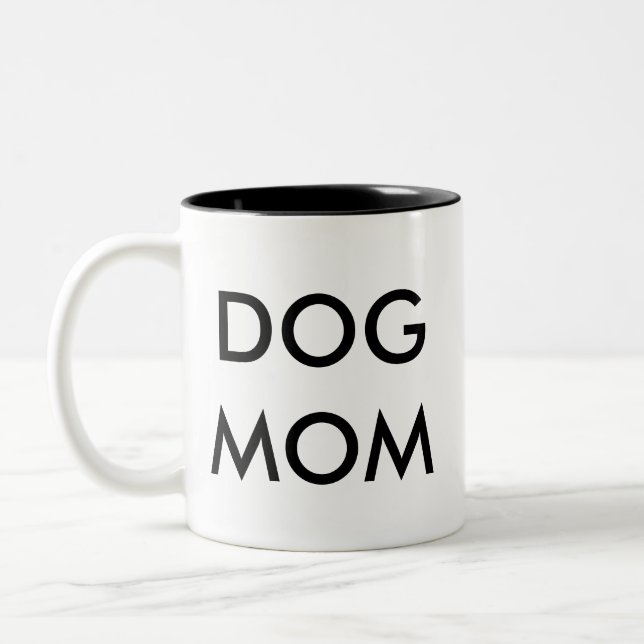 Taza Bicolor Perro Mamá | chiste de humor divertido (Izquierda)