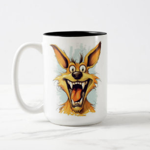Taza Bicolor Perro monstruo gracioso: Gnasher óseo