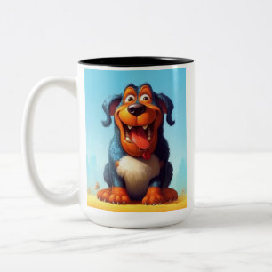 Taza Bicolor Perro monstruo gracioso: Slobbering Sasquatch