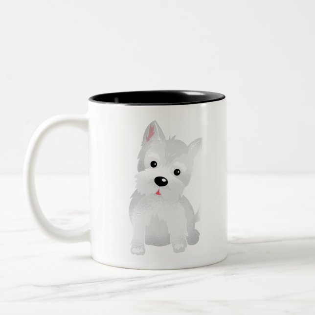 Taza Bicolor Perro Westie (Izquierda)
