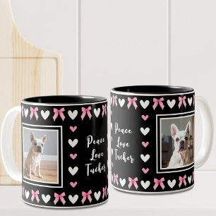 Taza Bicolor Perros amantes de la imagen en negro 2