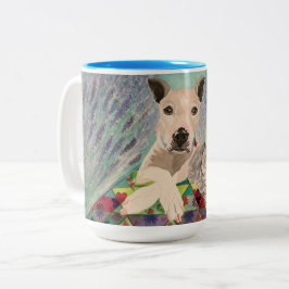 Taza Bicolor Perros de picnic