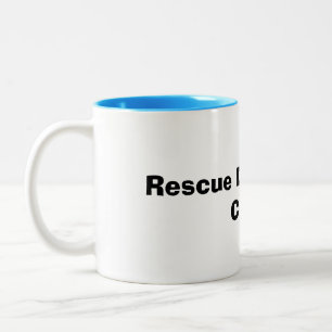 Taza Bicolor Perros de rescate y café para amantes de los anima