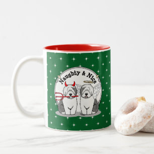 Taza Bicolor Perros ingleses tristes y bonitos (Gris 1)