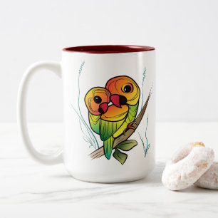 Taza Bicolor Perros inseparables