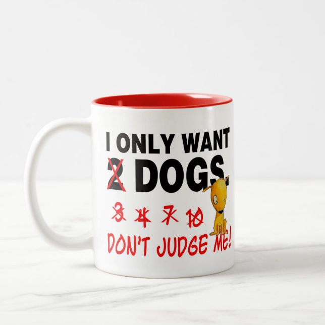 Taza Bicolor PERROS - ¡no me juzgues! (Izquierda)