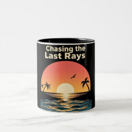 Taza Bicolor Persiguiendo El Último Rayo – Estética Soñadora De