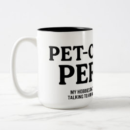 Taza Bicolor Persona centrada en las mascotas