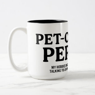 Taza Bicolor Persona centrada en las mascotas