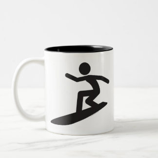 Taza Bicolor Persona que practica surf-T