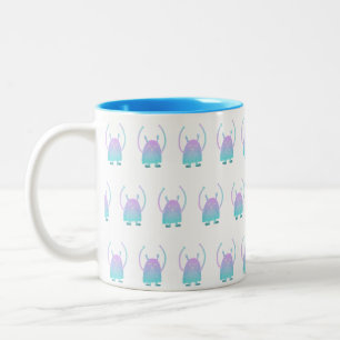 Taza Bicolor Personaje de monstruo adorable para niños