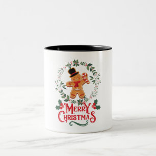 Taza Bicolor Personaje de pan de jengibre animado verde rojo li