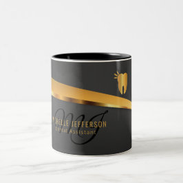 Taza Bicolor Personal dental - Negro y Oro